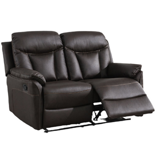 SOFAINSTORE Vantara Fabric 2 Seater Recliner Sofa – Brown | Plush Padding, Manual Reclining, Comfortable Design