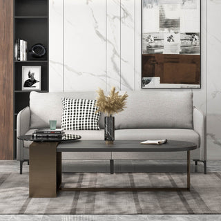 Modern Loveseat Sofa | Grey Upholstered | 3-Seater | Washable Cushions - Sofa In Store
