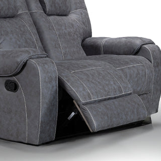 Sydney Grey Full Fabric Manual Recliner Sofa Set - Sofa In Store