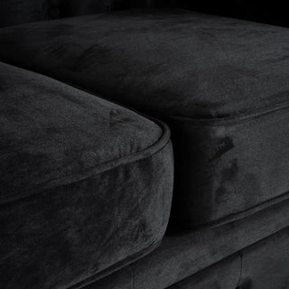 Black Velvet Chesterfield 3 Seater Sofa