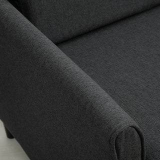 HOMCOM Two-Seater Linen-Look Sofa - Dark Grey Comfort - Sofa In Store