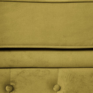 Olive Gold Velvet Chesterfield 3 Seater Sofa