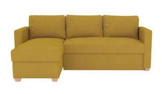 Oscar Sunningdale Saffron Fabric Corner Sofa Bed | Made to Order | Spacious Design - Sofa In Store