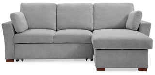 Sorrento Grey Fabric Corner Sofa Bed | Pull Out & Storage | Modern Design - Sofa In Store