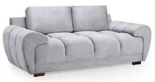 Azzuro Grey Velvet 2 Seater Sofa | Stylish Comfort | Compact Design - Sofa In Store