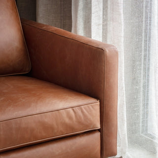 Osborne Vintage Tan Brown Leather Sofa | 3 Seater | Premium Comfort - Sofa In Store