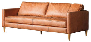 Osborne Vintage Tan Brown Leather Sofa | 3 Seater | Premium Comfort - Sofa In Store