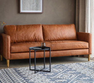 Osborne Vintage Tan Brown Leather Sofa | 3 Seater | Premium Comfort - Sofa In Store