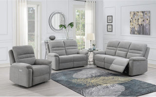 Belford Grey Fabric Recliner Sofa Set | 3+1+1 Seating | Upholstered Style - Sofa In Store