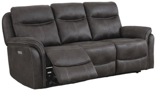 Claremont 3+1+1 Electric Recliner Sofa Set – Charcoal Grey Fabric - Sofa In Store