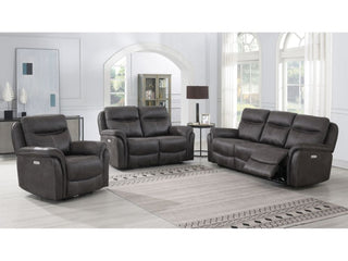 Claremont 3+1+1 Electric Recliner Sofa Set – Charcoal Grey Fabric - Sofa In Store