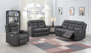 Harrogate Grey 3 + 1 + 1 Recliner Sofa Set | Velvet Upholstered | Electric Control - Sofa In Store