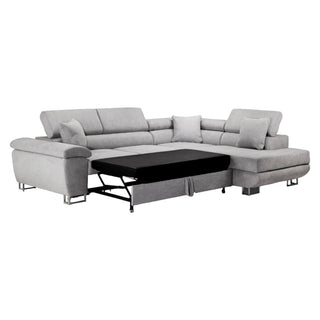 Anton Grey Fabric Corner Sofabed | Left Hand Facing | Storage Solution - Sofa In Store