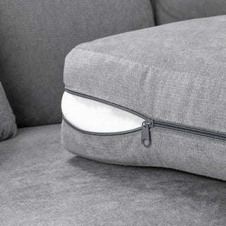 Elegant Grey Swivel Chair Sofa | Button-Tufted Arms | Foam Cushions - Sofa In Store