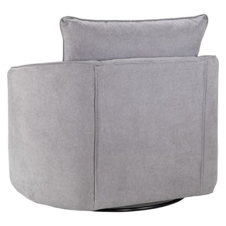 Elegant Grey Swivel Chair Sofa | Button-Tufted Arms | Foam Cushions - Sofa In Store