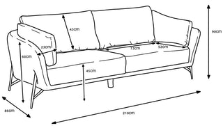 Hilton Light Grey Sofa - 3 Seater for Modern Living - Sofa In Store