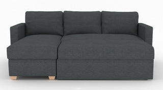 Oscar Dalton Charcoal Fabric Corner Sofa Bed for Comfort - Sofa In Store