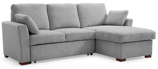 Sorrento Grey Fabric Corner Sofa Bed | Pull Out & Storage | Modern Design - Sofa In Store
