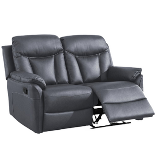 SOFAINSTORE Vantara Fabric 2 Seater Recliner Sofa – Dark Grey | Plush Padding, Manual Reclining, Comfortable Design