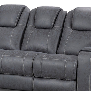 Sydney Grey Full Fabric Manual Recliner Sofa Set - Sofa In Store