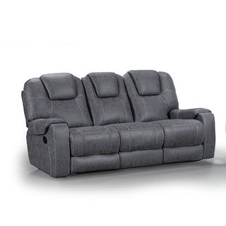 Sydney Grey Full Fabric Manual Recliner Sofa Set - Sofa In Store