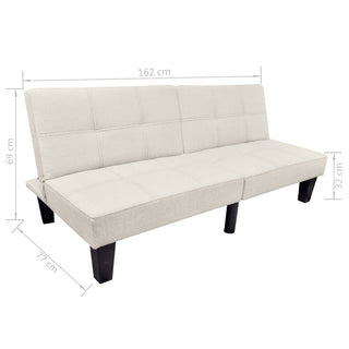 vidaXL Sofa Bed Adjustable Beige