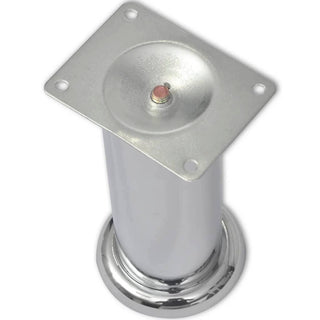 4 Round Sofa Legs Chrome 180 mm - Sofa In Store
