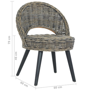vidaXL Sofa Chair Kubu Rattan Black - Sofa In Store