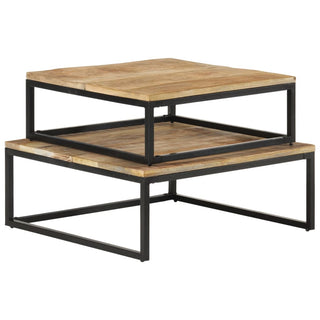 vidaXL Nesting Coffee Tables 2 pcs Solid Mango Wood - Sofa In Store
