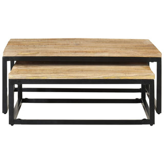 vidaXL Nesting Coffee Tables 2 pcs Solid Mango Wood - Sofa In Store