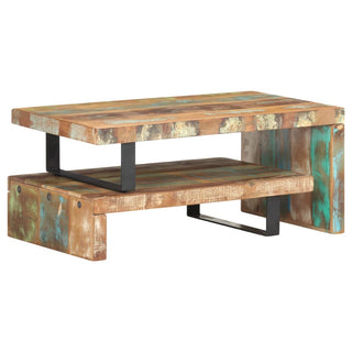 vidaXL 2 Piece Coffee Table Set Solid Reclaimed Wood - Sofa In Store