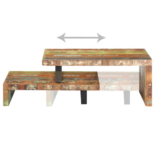 vidaXL 2 Piece Coffee Table Set Solid Reclaimed Wood - Sofa In Store