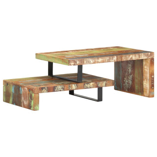 vidaXL 2 Piece Coffee Table Set Solid Reclaimed Wood - Sofa In Store