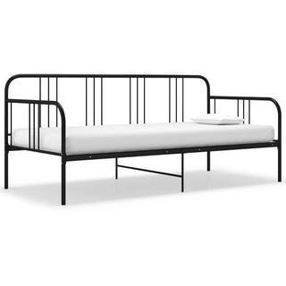 vidaXL Sofa Bed Frame without Mattress Black Metal 90x200 cm - 324749