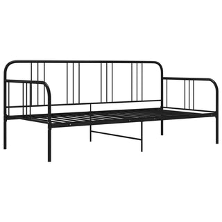 vidaXL Sofa Bed Frame without Mattress Black Metal 90x200 cm - 324749