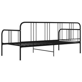 vidaXL Sofa Bed Frame without Mattress Black Metal 90x200 cm - 324749