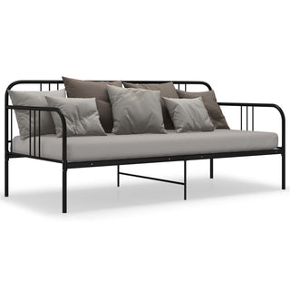 vidaXL Sofa Bed Frame without Mattress Black Metal 90x200 cm - 324749
