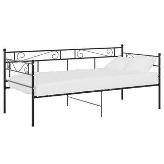 vidaXL Sofa Bed Frame without Mattress Black Metal 90x200 cm - 324767