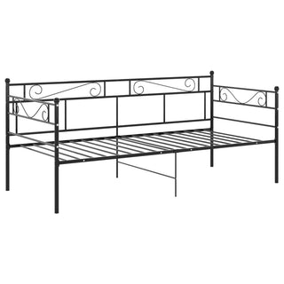vidaXL Sofa Bed Frame without Mattress Black Metal 90x200 cm - 324767