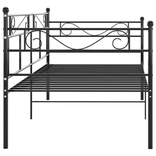vidaXL Sofa Bed Frame without Mattress Black Metal 90x200 cm - 324767