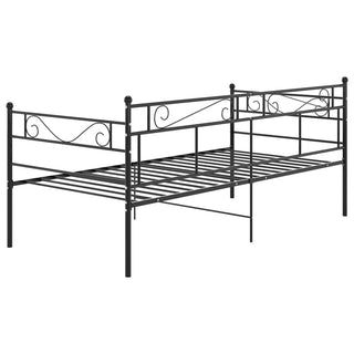 vidaXL Sofa Bed Frame without Mattress Black Metal 90x200 cm - 324767
