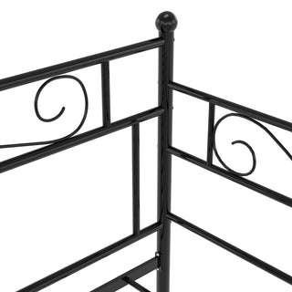 vidaXL Sofa Bed Frame without Mattress Black Metal 90x200 cm - 324767