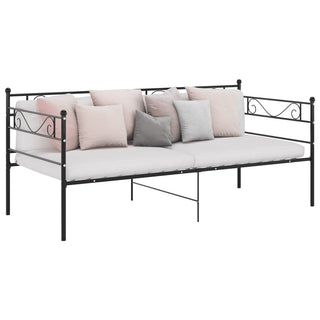 vidaXL Sofa Bed Frame without Mattress Black Metal 90x200 cm - 324767