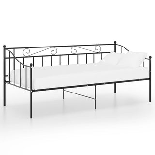 vidaXL Sofa Bed Frame without Mattress Black Metal 90x200 cm - 324773
