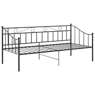 vidaXL Sofa Bed Frame without Mattress Black Metal 90x200 cm - 324773