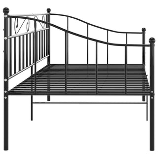 vidaXL Sofa Bed Frame without Mattress Black Metal 90x200 cm - 324773