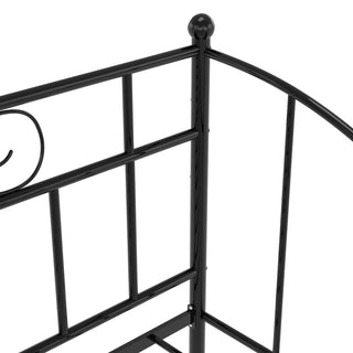 vidaXL Sofa Bed Frame without Mattress Black Metal 90x200 cm - 324773