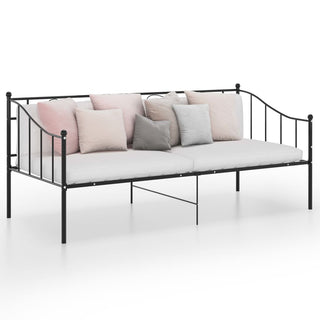vidaXL Sofa Bed Frame without Mattress Black Metal 90x200 cm - 324773