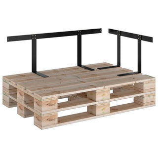 vidaXL Backrest for Pallet Sofa Black 110 cm Iron