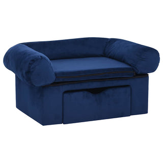 vidaXL Dog Sofa with Drawer Blue 75x50x38 cm Plush - Sofa In Store